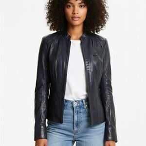 Bod & Christensen black leather Uma moto jacket - Large